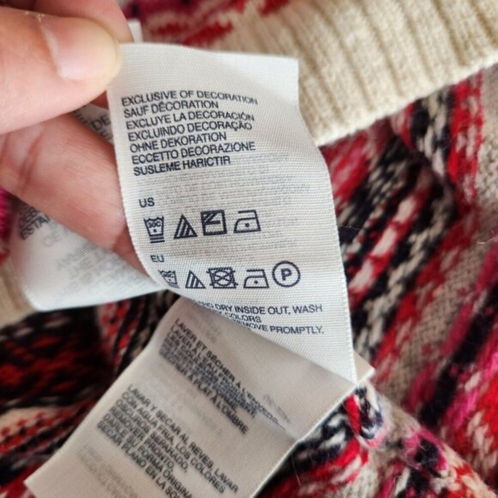 Tommy Hilfiger Sweater Dress Tunic‎ Multi Color Turtleneck Casual Size M - Picture 11 of 12